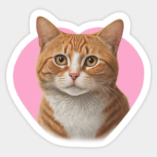 Cute Ginger Tabby Cat Sticker